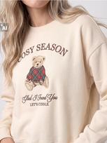 Sinsay - Crewneck džemperis su medvilne - kūno spalvos