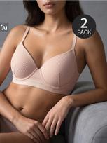 Sinsay - Liemenėlės be lankelių su viskoze 2 vnt. - multicolor