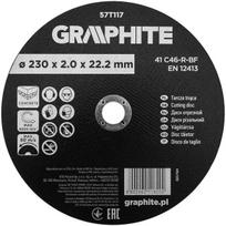GRAPHITE pjovimo diskas betonui 230 x 2.0 x 22.2 mm 57T117
