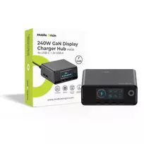 MOBILE ORIGIN 240W GaN Display Charger Hub PW39 - 4x USB-C + 2x USB-A
