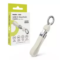 MOBILE ORIGIN 240W 40Gbps 8K USB-C Keychain Cable CB17 White