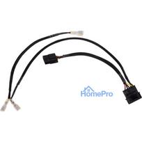 Alphacool 4 kontaktu Molex dubultais adapteris Alphacool magnētiskajam vārstam - melns 50cm EOL (18517)