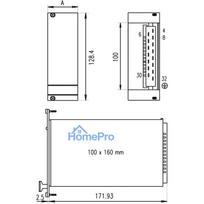 SCHROFF Priekšējais panelis PSM - FRONTPL.HF PSU PSM 3HE 10TE (21005477)