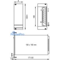 SCHROFF Front Panel - FRONTPL.HF PSU 3HE 6TE MAX (21006943)