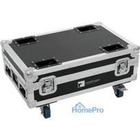 Roadinger Flightcase ar 4x AKKU BAR-6 Glow QCL Flex QuickDMX un uzlādes funkciju