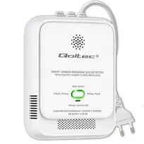 Qoltec Certified Carbon monoxide sensor | CO detector | alarm 85dB | LED