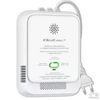 Qoltec Certified wireless Gas Leak (CH4) and Carbon monoxide (CO) detector | alarm 85dB | LED