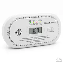 Qoltec Certified Wireless Carbon Monoxide (CO) Detector | CO detector | 10-year sensor life | 85dB alarm | LCD | LEDs