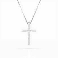 Auksinis kryželis su deimantais „Sacred Cross III“