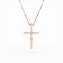 Auksinis kryželis su deimantais „Sacred Cross“