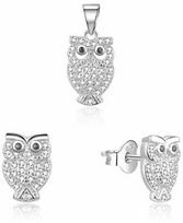 Moiss Playful Sidabrinis Owl papuošalų rinkinys S0000261 (pakabukas, auskarai)