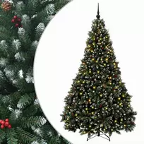Dirbtinė žalia kalėdinė eglutė su žaisliukais 240 cm 300 LED