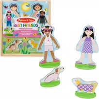 Magnetinė lėlių persirengimo lenta iš medžio 86 vnt. Melissa & Doug