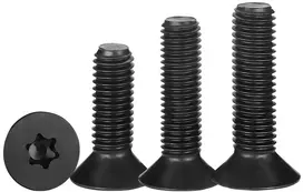 Qrity 50 vnt. įleidžiami varžtai su torx galvute, m2,5 x 4 mm mašininiai varžtai, anglinis plienas, sriegių varžtai, juodi