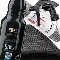 Adbl Glass Cleaner rinkinys 500ml + Cleantle vaflinė mikropluošto šluostė stiklams valyti