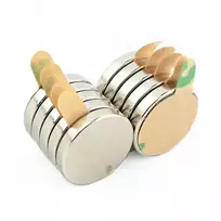 Neodimio magnetas 12x2 mm cilindro formos su klijais - 10 vnt