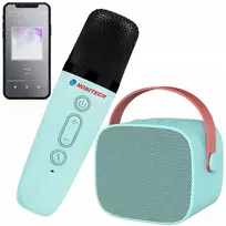 Kompiuterio kolonėlės Nobitech Belaidis mikrofonas vaikams su garsiakalbiu, karaoke bluetooth rinkinys