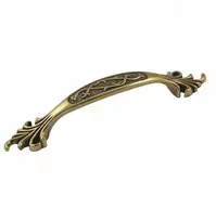 Retro stiliaus baldų rankenėlė, sendinto aukso patina ant žalvario, 96 mm - Ur022 Amix