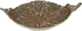 Macosa Ex23996 metalinė paukščių girdykla su dekoratyviniais paukščiais shabby chic ovali paukščių girdykla lesinimo dubuo paukščių dubuo vandens vonia laukinių paukščių vonia kaimo namo stiliaus girdykla