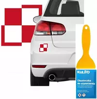 4x lipdukas grafika ant automobilio Šachmatų lenta aviacijos Lenkijos oro pajėgos