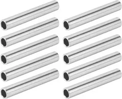 Aliuminio vamzdis, tiesus metalinis vamzdis, lengvas 8 mm išorinio skersmens lizdas, 10 vnt. pakuotė, 50 mm ilgio "pasidaryk pats" projektams