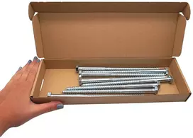 Mediniai varžtai su šešiakampiu galvute M10 x 200 mm, cinkuoti, 8 vnt.