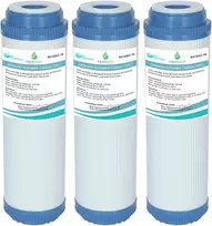 Gac-10 Aquahouse granuliuoto aktyvinto anglies vandens filtro картridžas atvirkštinio osmoso visam namui geriamojo vandens (3 vnt.)