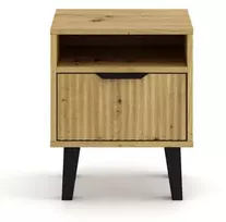 Naktinis staliukas su stalčiumi Borg Duo, ąžuolo artisan spalvos