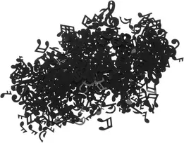 Toyandona 1 pakuotė juodo plastiko muzikinio konfeti muzikos natų dekoracija stalo barstomi konfeti muzikos vakarėliui vestuvėms gimtadieniui