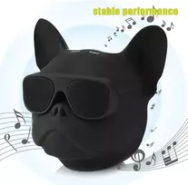 Kompiuterio kolonėlės Bulldog bluetooth garsiakalbis, nešiojamas belaidis su įmontuotu mikrofonu, stereo žemų dažnių garsiakalbis su kūrybiniu dizainu Helovino vakarėliui, kelionėms, lauko namų dekoravimui