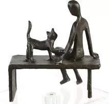 Dekoratyvinė skulptūra "zuwendung", 12 cm, poliruotas metalas