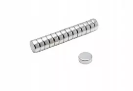 10 vnt. Neodimio magnetai 10x4 mm N38 cilindriniai