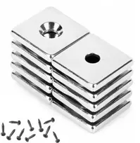 Neodimio magnetas po varžtu 18x18x3 mm stiprus - 10 vnt