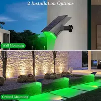 Saulės šviestuvai laukui, 2 vnt., 20 Led, Ip65, automatinis įsijungimas