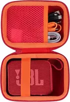 Kompiuterio kolonėlės Lebakort kietas kelioninis apsauginis dėklas, skirtas jbl go 4 / jbl go 3 nešiojamam bluetooth garsiakalbiui (raudonas)
