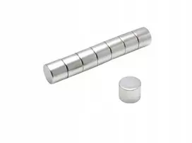 Neodimio magnetas 10x8 mm N38, apvalus, 25 vnt.