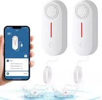 Daytech Tuya Wifi išmanusis vandens detektorius, nuotėkio detektorius, dumblo siurblio aliarmo lygio jutiklis 2 viename detektorius (2 vnt.)