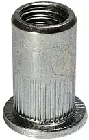 Plieninis kniedėmis veržlė, cinkuotas, didelis flanšas, didesnis griebtuvas 4-5,5 mm, M10, 50 vnt.