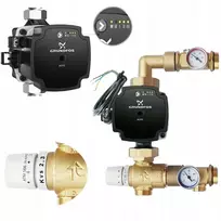 Danfoss Maišymo mazgas kolektoriui su grundfos siurbliu ir afriso ventiliu 2,3m³/h