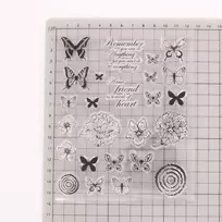 Arriettycraft įvairūs drugeliai gėlės bijūnas draugo jausmas skaidrūs antspaudai kortelių gamybai dekoravimui ir "pasidaryk pats" scrapbooking'ui