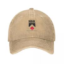 Heckler Koch HK Baseball Cap Fashion Distressed Denim Headwear for Men Women Outdoor Running Golf Hats Cap One Size beige