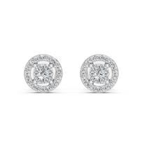 Auksiniai auskarai su deimantais „Diamond Blossom XV“