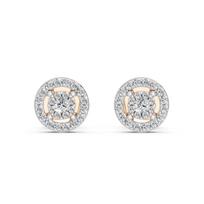 Auksiniai auskarai su deimantais „Diamond Blossom XIII“