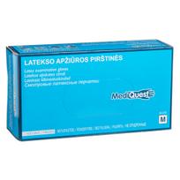 MEDIQUEST, lateksinės nesterilios pirštinės be pudros, M, 100 vnt.