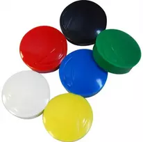 Magnetai, Wonday apvalūs, Ø: 20 mm, asortimentas, pakuotė su 6 vnt.
