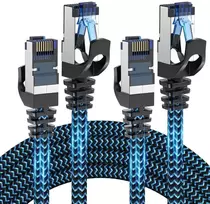 Cabneer 2 x 1 m lan kabelis, tinklo kabelis, cat8 ethernet kabelis, rj45 patch kabelis, 40gbps 2000 mhz/s gigabitinis, didelės spartos interneto kabelis, suderinamas su maršrutizatoriumi, modemu, nešiojamuoju kompiuteriu, pc