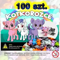 Užpildas žaidimų automatui, kapsulės įdėklas 32mm Vienaragiai-katės 100vnt. įdėklas kamuoliukas