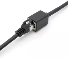 1attack.de 618302 Cat7 Cat.7 ilgintuvas - 1m - ethernet kabelis Lankabel tinklo kabelis 10Gb/s (rj45) Cat6a kištukinis lizdas 10 vienetų - juodas