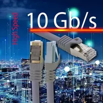 1.5m - pilka - 5 vnt. Cat.7 tinklo kabelis Lan Ethernet patch kabelis S-ftp Lszh Pimf 10gb s Rj45 kištukas Cat6a