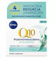 Nivea Q10 priešraukšlinis Lyginamasis itin lengvas dieninis kremas spf 15